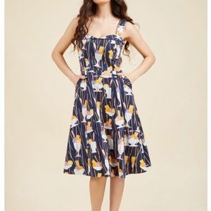 Modcloth “Darling on the Double” Midi Dress